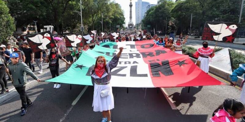 Manifestación internacional: Exigen alto a ataques contra comunidades del EZLN