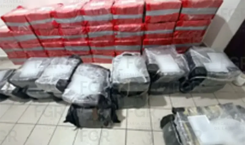 Paquetes asegurados por autoridades federales en Chiapas