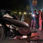 Vehículo dañado tras choque frontal en Berriozábal