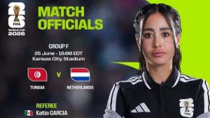 Katia Itzel García hace historia como árbitra mexicana central en un Mundial
