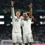 Jugadores de México celebran durante el Mundial 2026