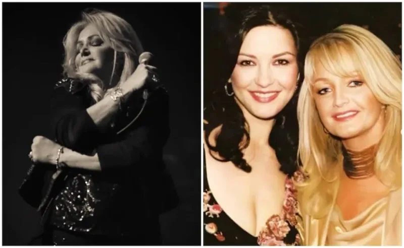 Bonnie Tyler en imagen de homenaje junto a Catherine Zeta-Jones