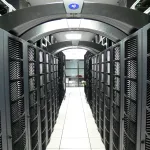 Pasillo de servidores en un centro de datos