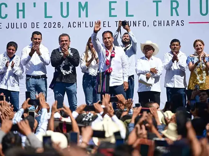 Autoridades y habitantes participan en el proceso para crear el municipio Ach'Lum El Triunfo en Chiapas