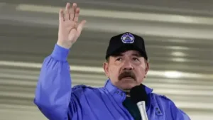 Daniel Ortega durante acto publico en Nicaragua