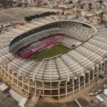 Vista aérea del Estadio Azteca en Ciudad de México