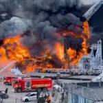 Incendio en un escenario musical durante un evento en Belgica