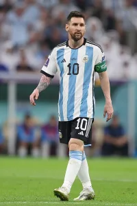 Lionel Messi con la selección de Argentina durante la Copa del Mundo