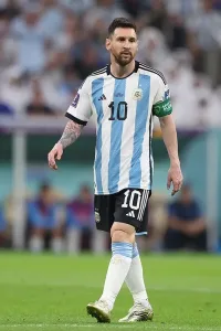 Lionel Messi jugando con la selección de Argentina