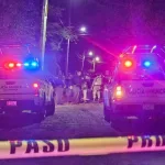 Elementos de seguridad durante un operativo nocturno