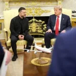 Donald Trump y Volodymyr Zelensky durante reunion en la Casa Blanca