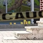 Zona acordonada por autoridades tras el asesinato del alcalde Valentin Lavin Romero en Temoac Morelos