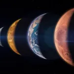 Alineación de planetas en el cielo