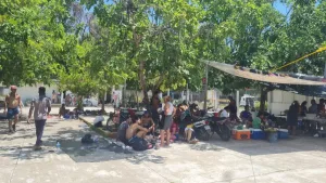 Integrantes de la caravana Sueños sin Fronteras durante su estancia en Escuintla