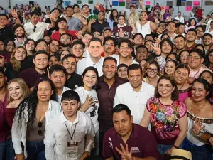 Participantes en el Campamento Nacional de Formación Política para Jóvenes en Palenque