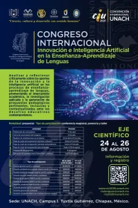 Cartel del Congreso de Innovacion en Ensenanza de Lenguas de la UNACH
