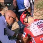 Tadej Pogacar durante una etapa de La Vuelta a Espana 2026
