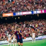 Jugadoras del Barcelona durante el clásico femenino ante Real Madrid