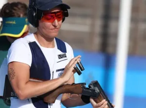La tiradora española Fátima Gálvez, campeona europea de foso individual