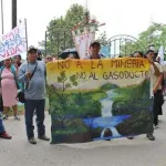 Habitantes de comunidades del norte de Chiapas durante una manifestación en Pantepec